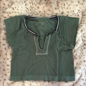 Urban Outfitters Out From Under Go for the gold green crop top